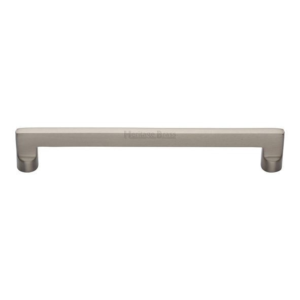C0345 256-SN • 256 x 273 x 35mm • Satin Nickel • Heritage Brass Trident Cabinet Pull Handle